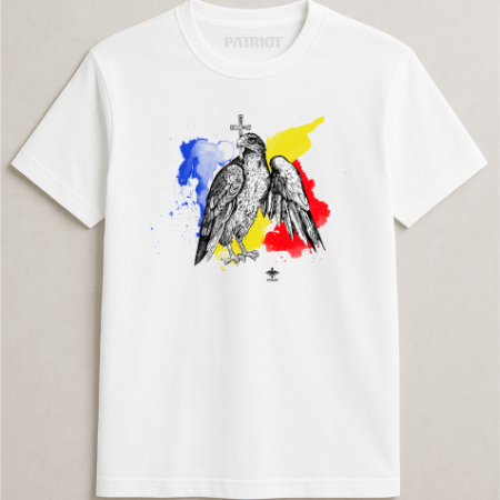 Tricou Acvilă Cruce alb
