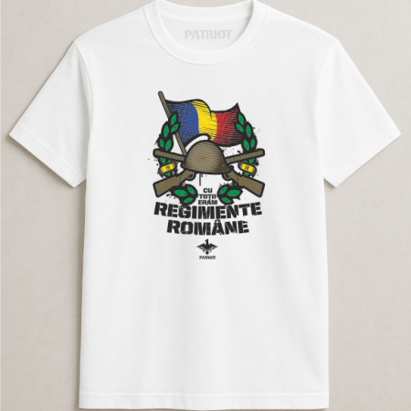 Tricou Regimente române alb