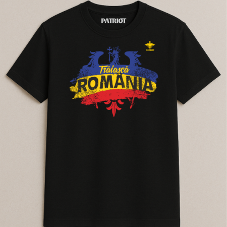 Tricou Trăiască România negru